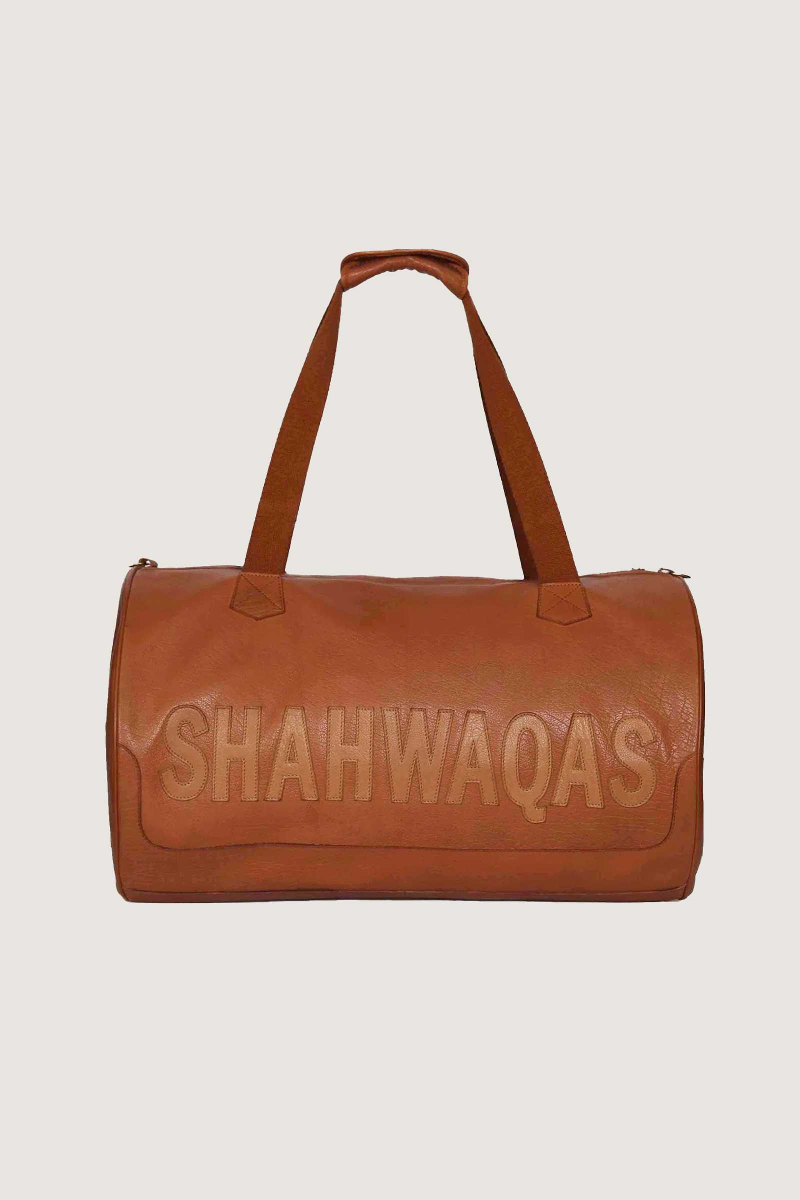 Leather Duffle Bag Custom Name Novado