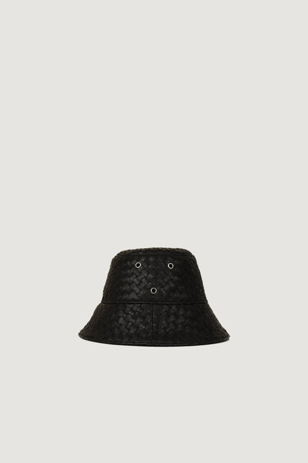 Hand Woven Leather Bucket Hat