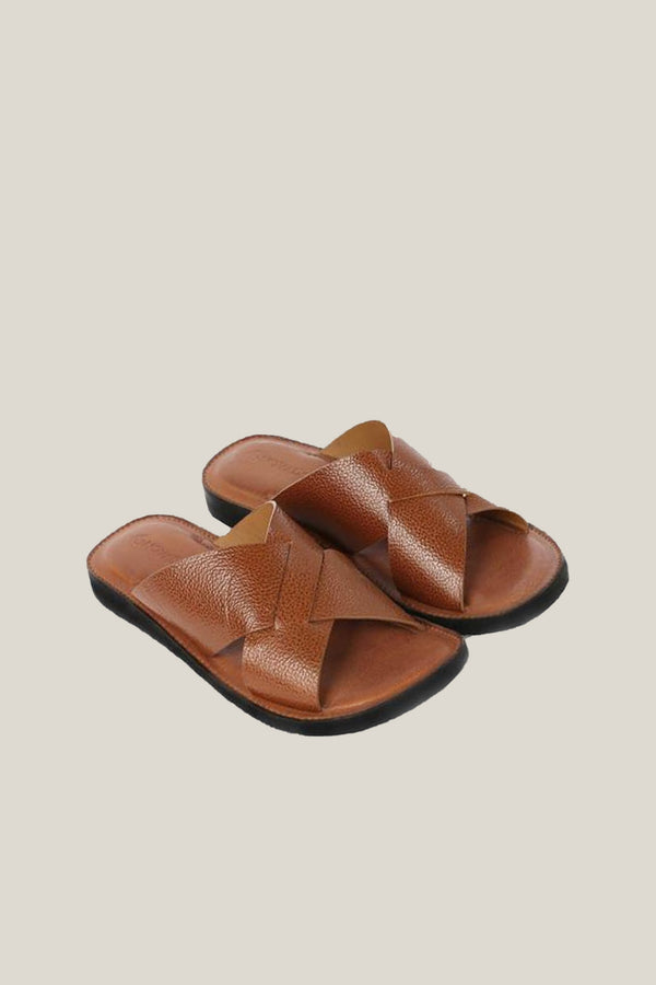 Men's Leather Slides