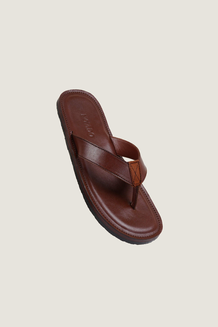 Novado - Men's Leather Slipper - Tan