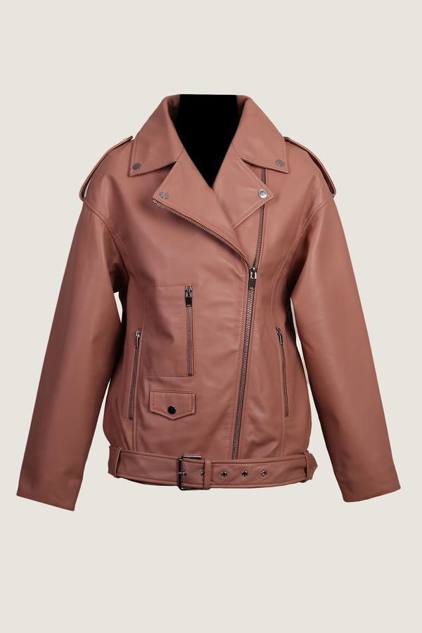 Women's Biker Leather Jacket
