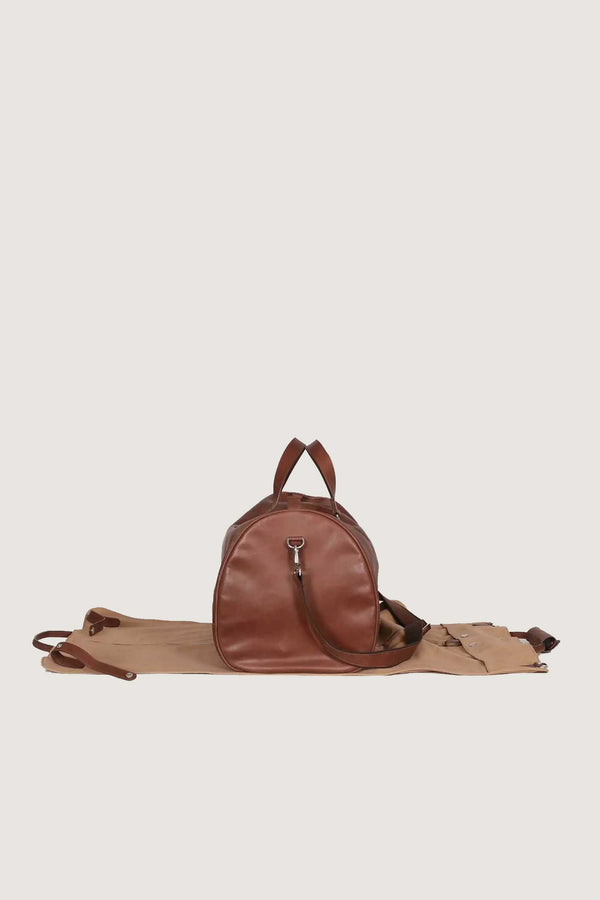 Leather Duffle Bag with suit Bag