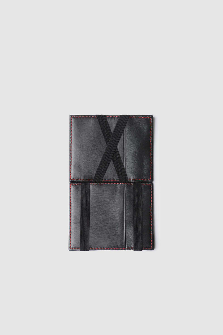 Magic Wallet Black with Red Stitched Novado