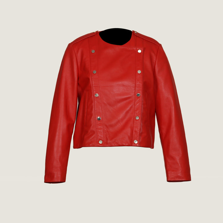 Women Leather Over-sized Casual Jacket Novado